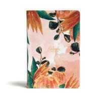 Biblia RVR1960 Centrada en Cristo floral simil piel índice