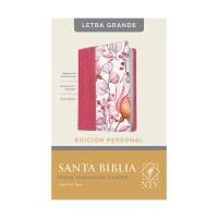 Biblia NTV letra grande fiusha/flores con índice