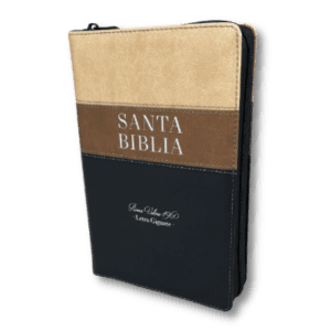 Biblia RV1960 RV1960 Tricolor manual letra gigante beige/cafe/neg