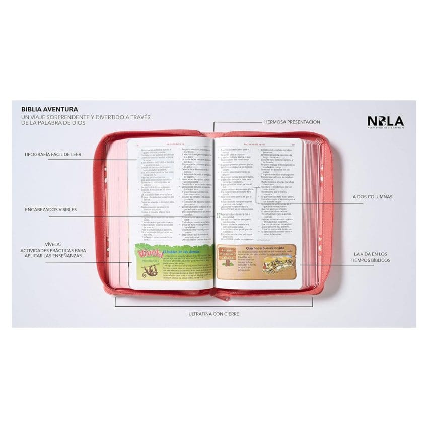 Biblia NBLA Aventura Leathersoft Coral - Imagen 4