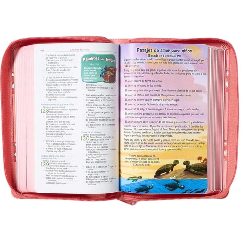 Biblia NBLA Aventura Leathersoft Coral - Imagen 5