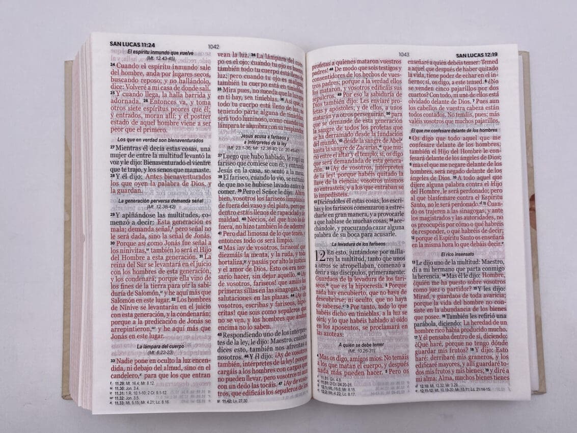 Biblia Manual Flores Beige RVR1960 Tapa Dura - Imagen 3