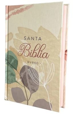 Biblia Manual Flores Beige RVR1960 Tapa Dura