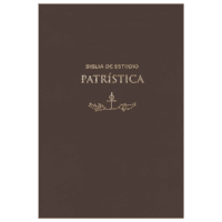Biblia de Estudio Patrística RVR imit. piel marrón