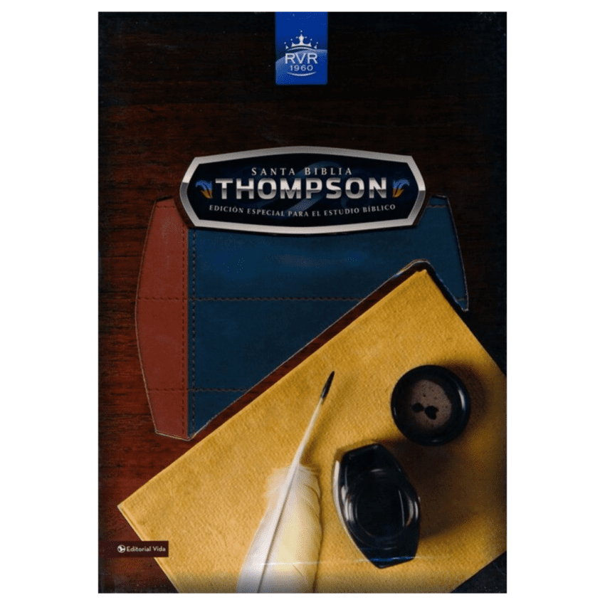 Biblia RVR60 Thompson edición especial azul/café