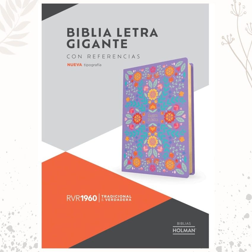 Biblia floreada RVR1960 14 puntos