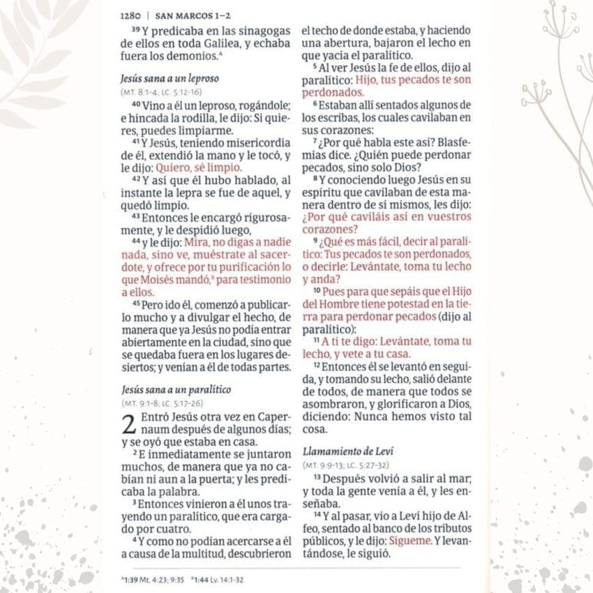 Biblia floreada RVR1960 14 puntos - Imagen 3