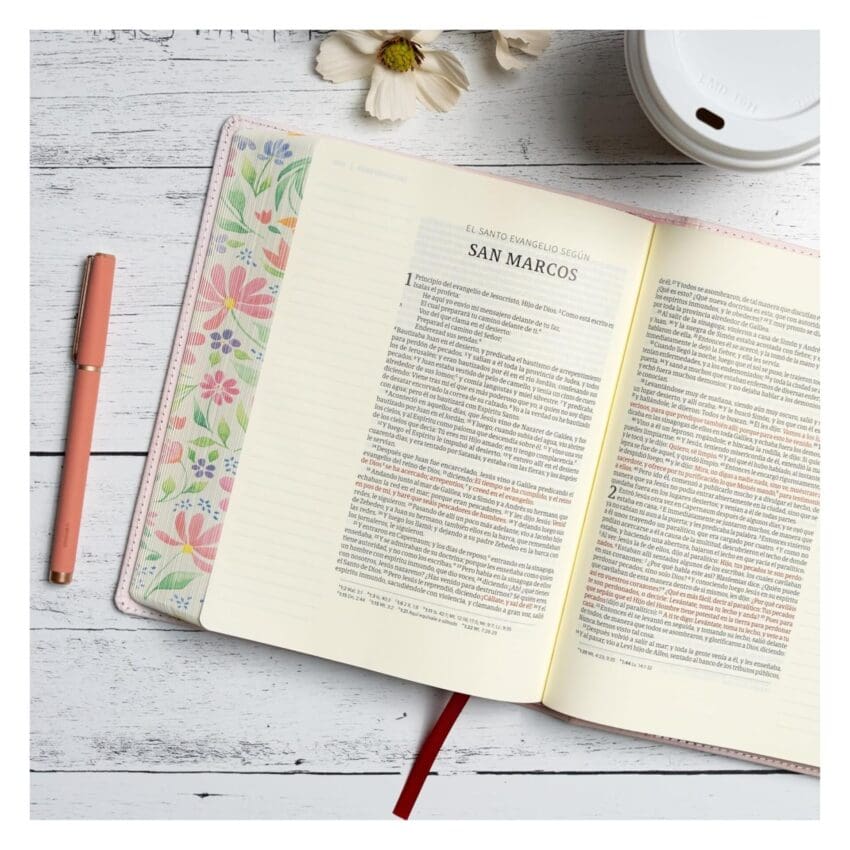 Biblia RVR1960 de apuntes floreada - Imagen 7