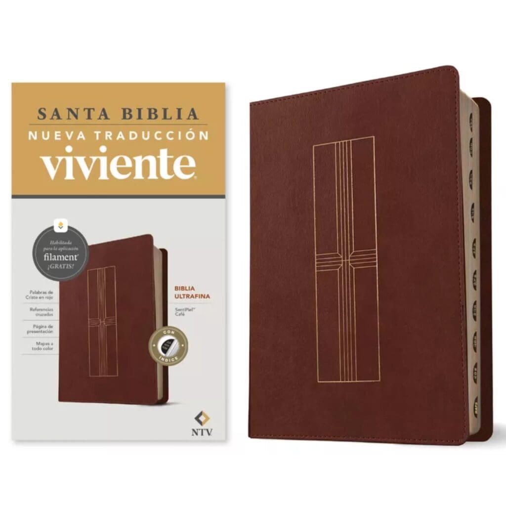 Biblia con Filament NTV café, con índice